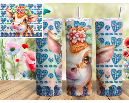 20 oz cow design free