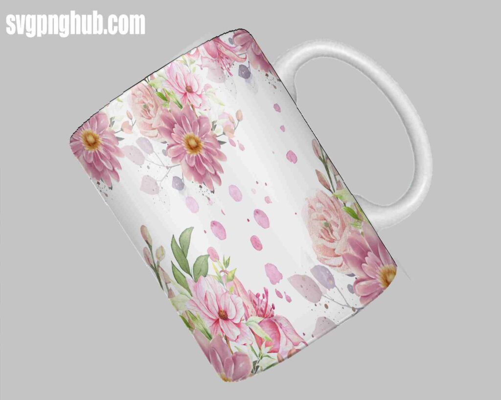 FREE FLOWERS MUG DESIGN 4