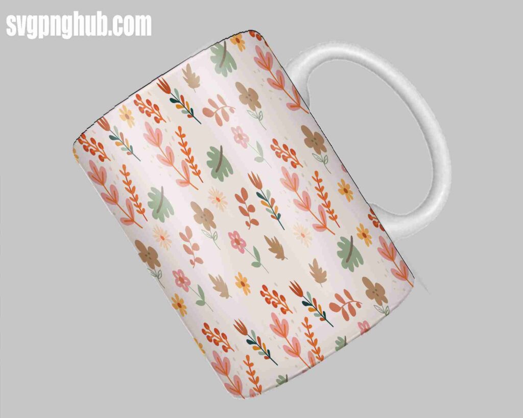 boho floral free mug design