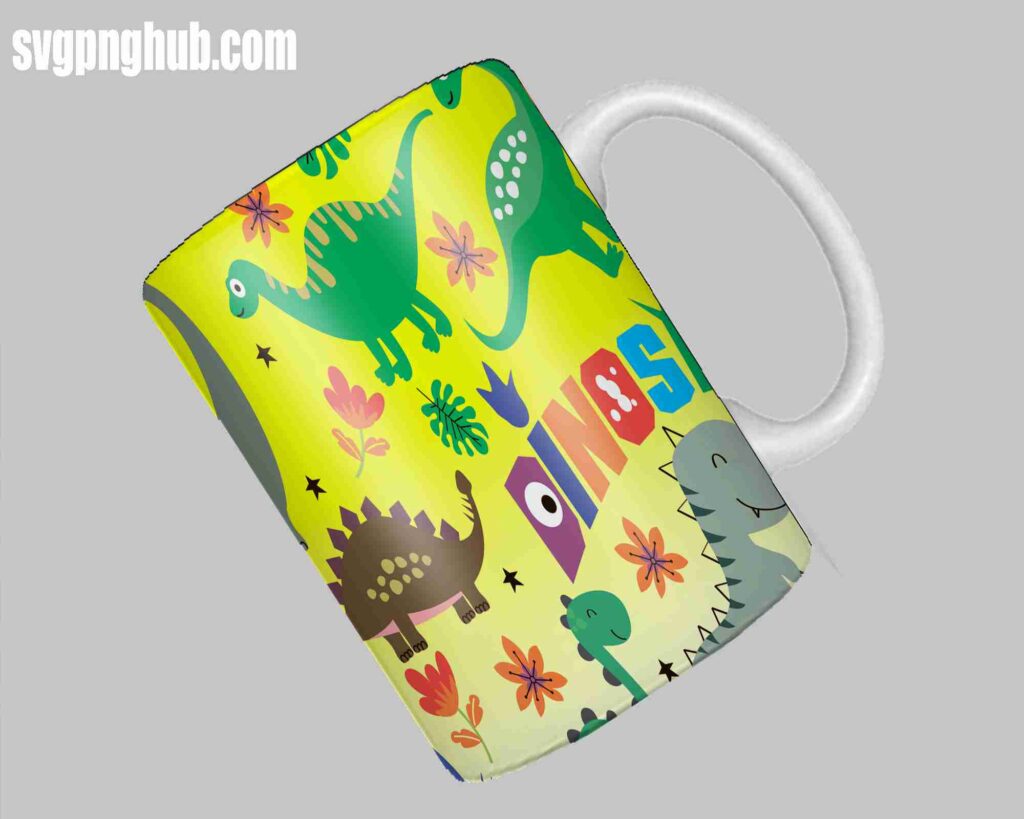 dino free mug design