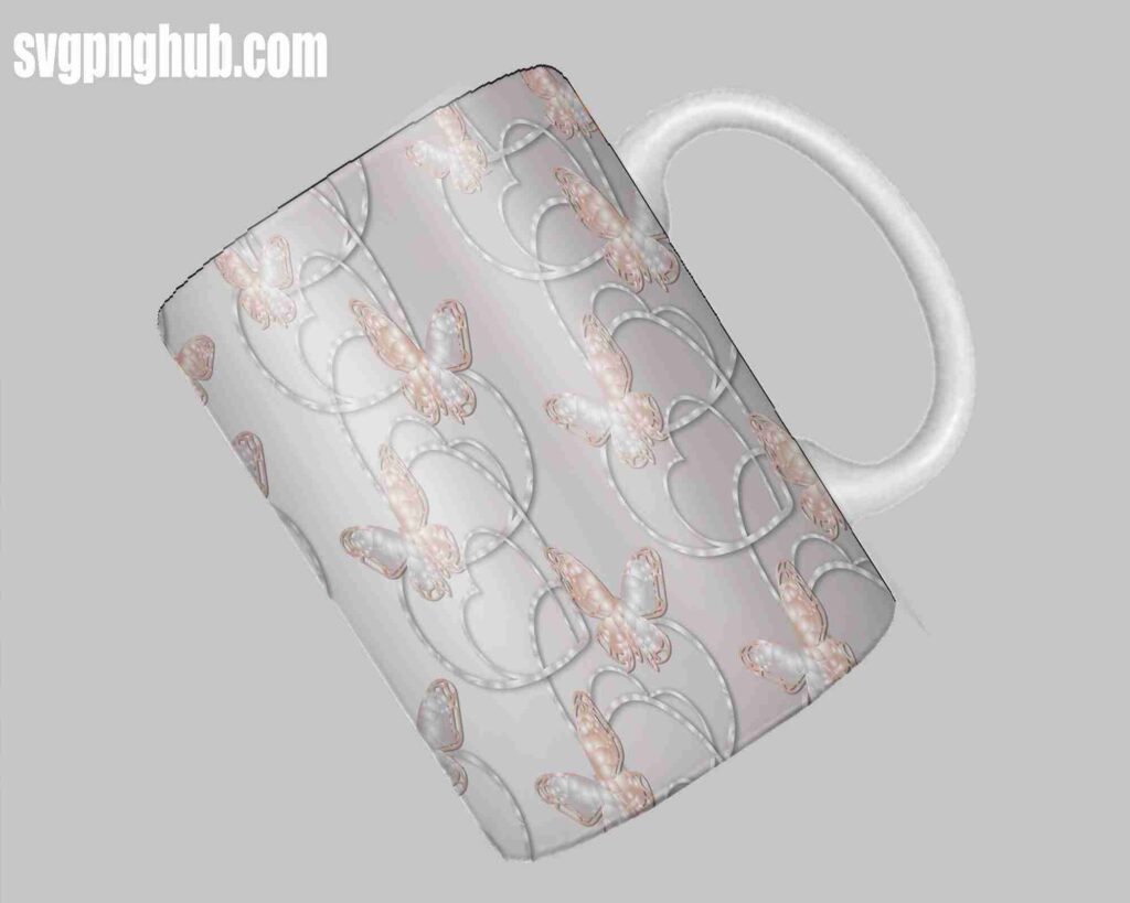 love pattern free mug design