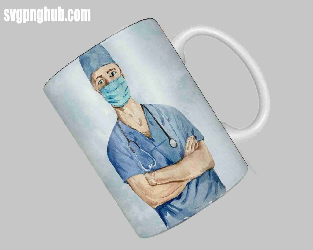 men nurse free mug design