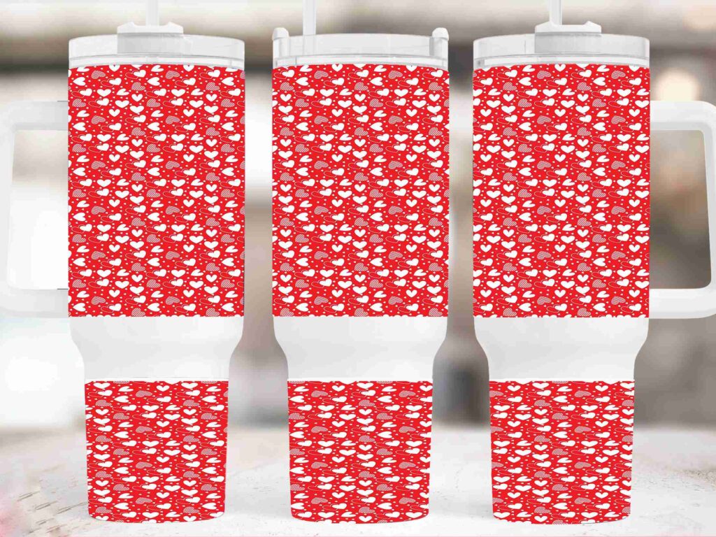 valentine pattern free 40OZ design